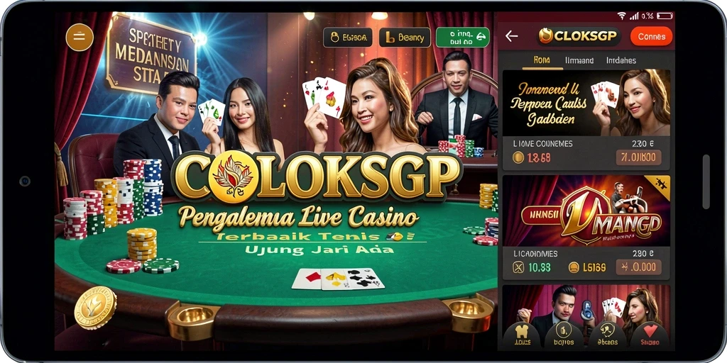 Tampilan gameplay COLOKSGP yang real-time dengan dealer profesional.
