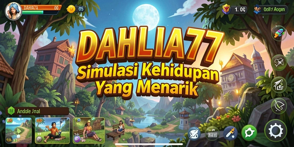 Tampilan gameplay menarik dari game DAHLIA77 yang menunjukkan simulasi kehidupan.