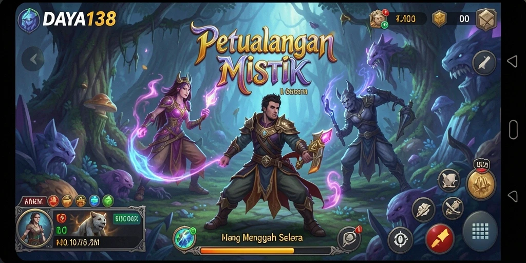 Tampilan gameplay <strong>DAYA138</strong> dengan petualangan seru dan grafik menarik.