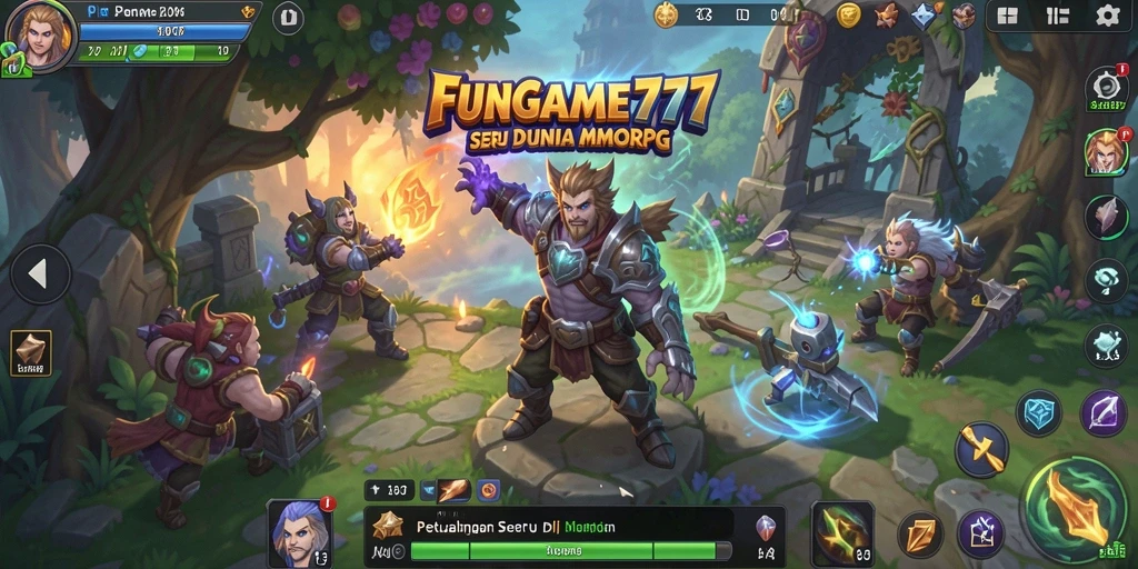 Screenshot FUNGAME777 menampilkan gameplay seru di dunia MMORPG.