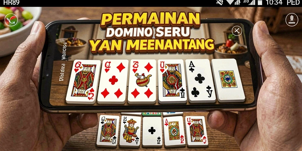 Screenshot gameplay HR89 menampilkan keseruan bermain Domino secara nyata.