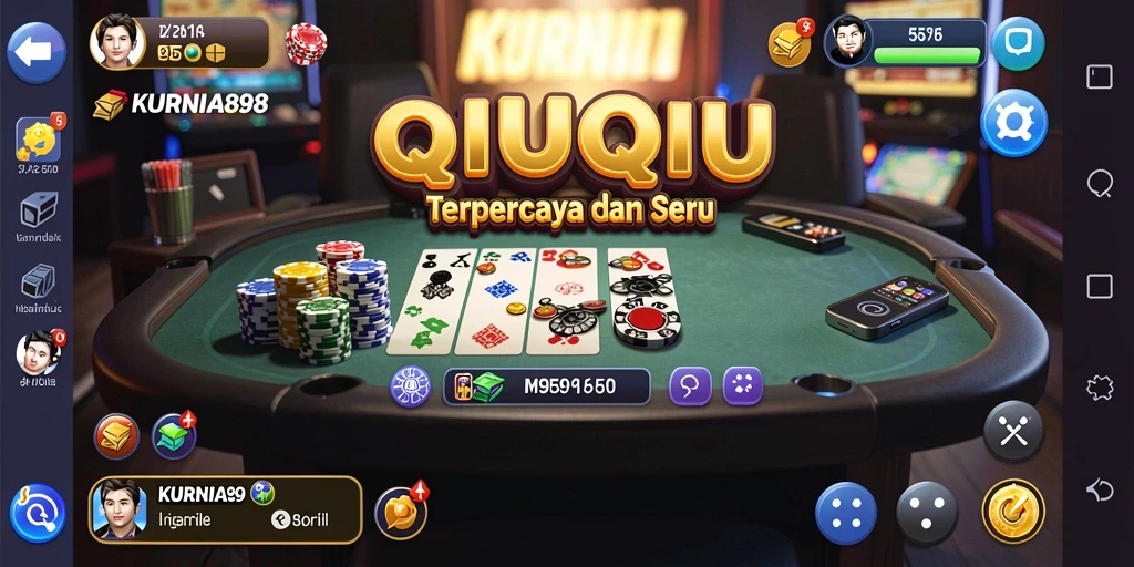 Gameplay QiuQiu yang seru dan interaktif di KURNIA898.