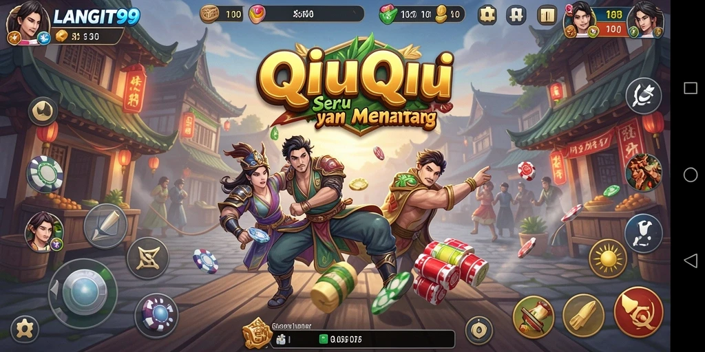 Tampilan menarik dari gameplay LANGIT99 yang penuh strategi QiuQiu.