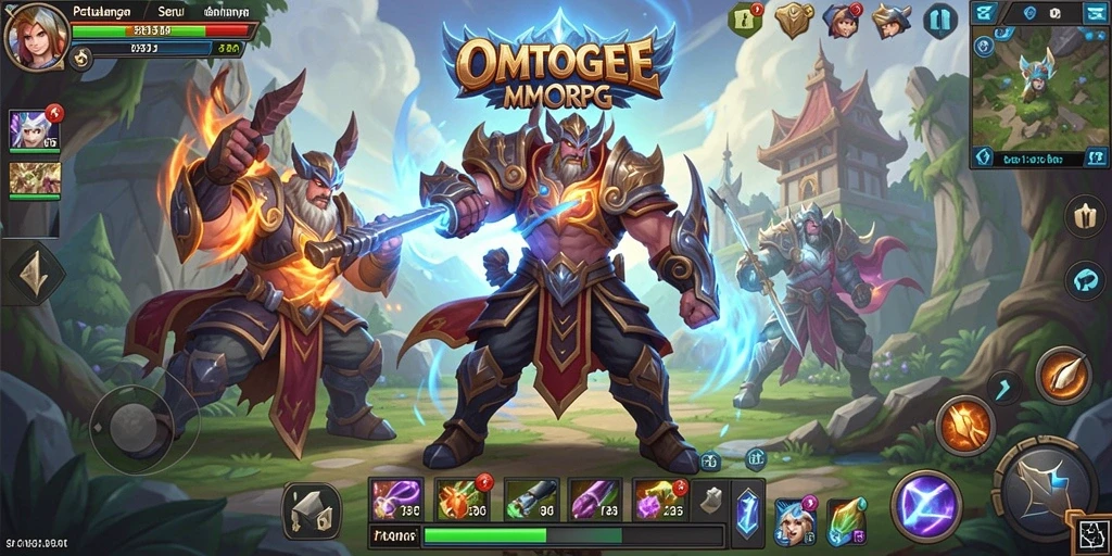Screenshot gameplay OMTOGEL menampilkan petualangan mendebarkan dalam dunia MMORPG.