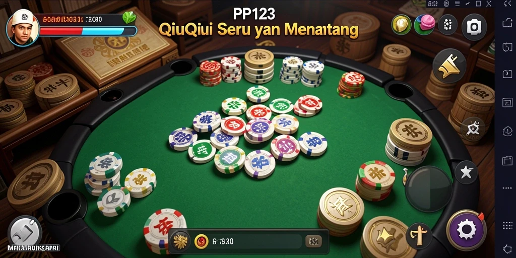 Tampilan gameplay QiuQiu yang seru dan interaktif.