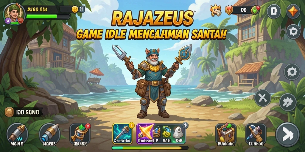 Menggambarkan gameplay santai RAJAZEUS dengan grafik yang menawan.