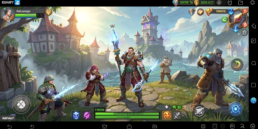 Tangkapan layar gameplay RSNVIP7 yang menampilkan pertempuran seru dalam MMORPG.