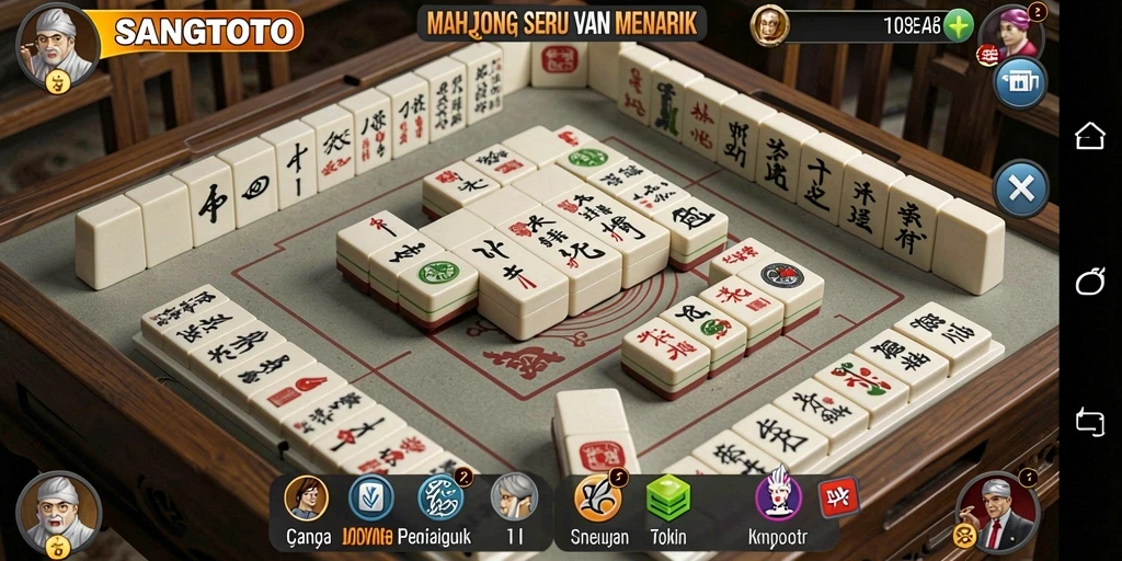 Screenshot gameplay SANGTOTO yang memperlihatkan keseruan bermain Mahjong.
