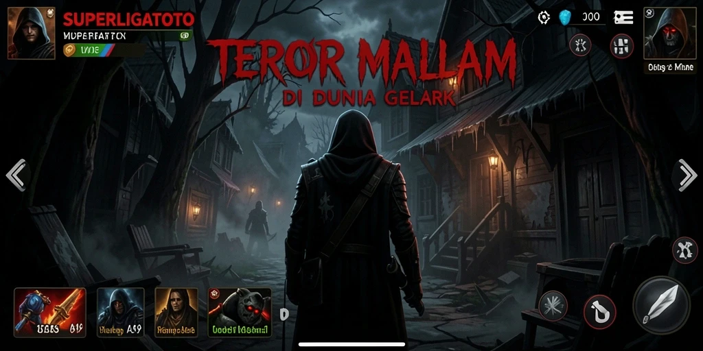 Gameplay SUPERLIGATOTO dengan suasana Horror yang mencekam.