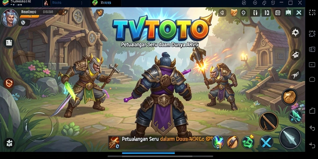 Gambar layar utama dari permainan ARPG yang menegangkan dalam TVTOTO.