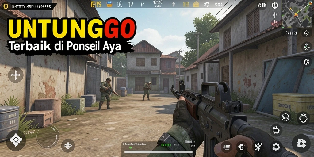Screenshot gameplay UNTUNGGO menampilkan aksi tembak-menembak yang mendebarkan.