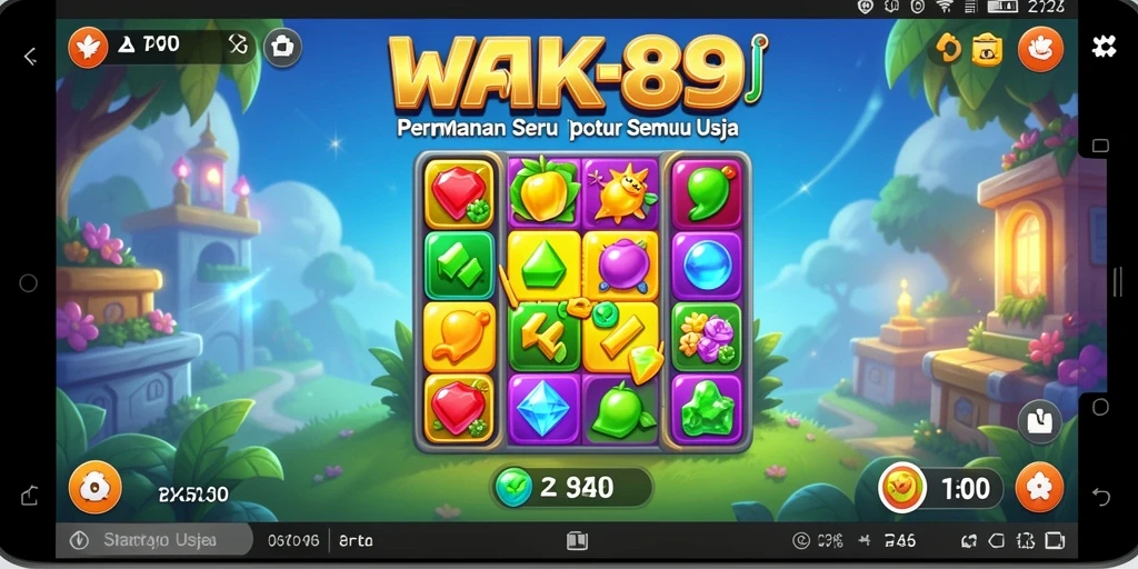 Tampilan gameplay WAK89 yang menawan dan berwarna.