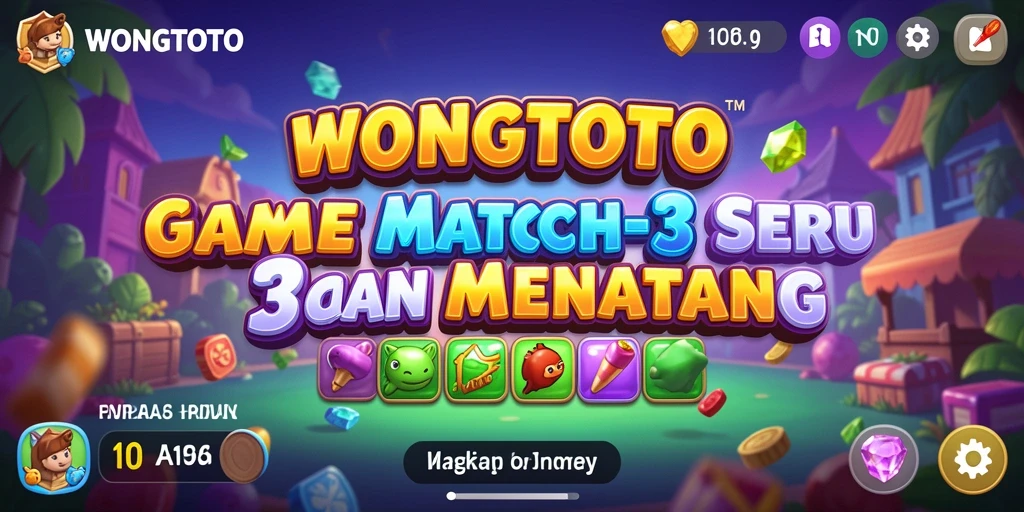 Tampilan gameplay <strong>WONGTOTO</strong> menampilkan momen mencocokkan elemen berwarna.